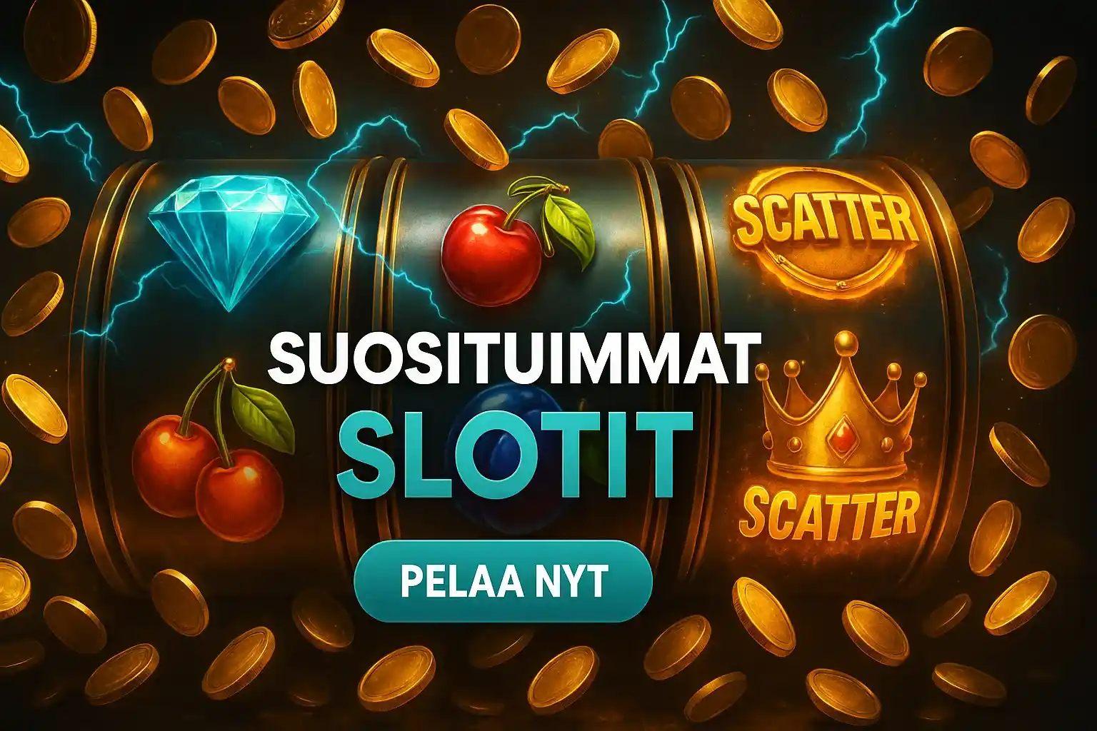 Suosituimmat slotit kasinobanneri, teal salama, kultakolikot ja scatter-symbolit